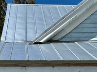 5Vcrimp metal roof showing exposed screws