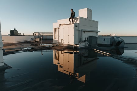 Ponding water on a flat roof