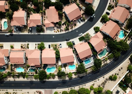 houses with tile roofs