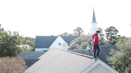 roof inspection in progress