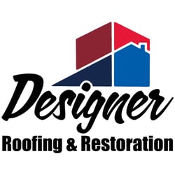 designer roofing and restoration logo