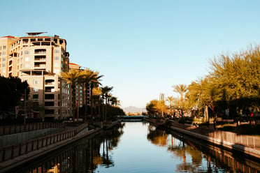 apartments along canal