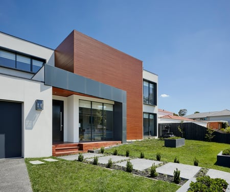 modern home with flat roof