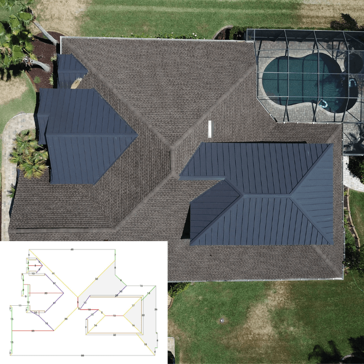 satellite measurement for new roof