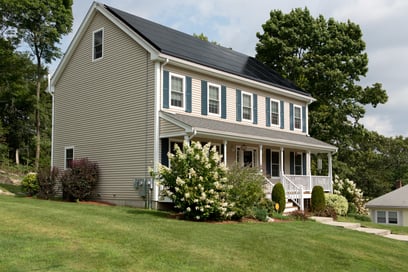 house with solar panels