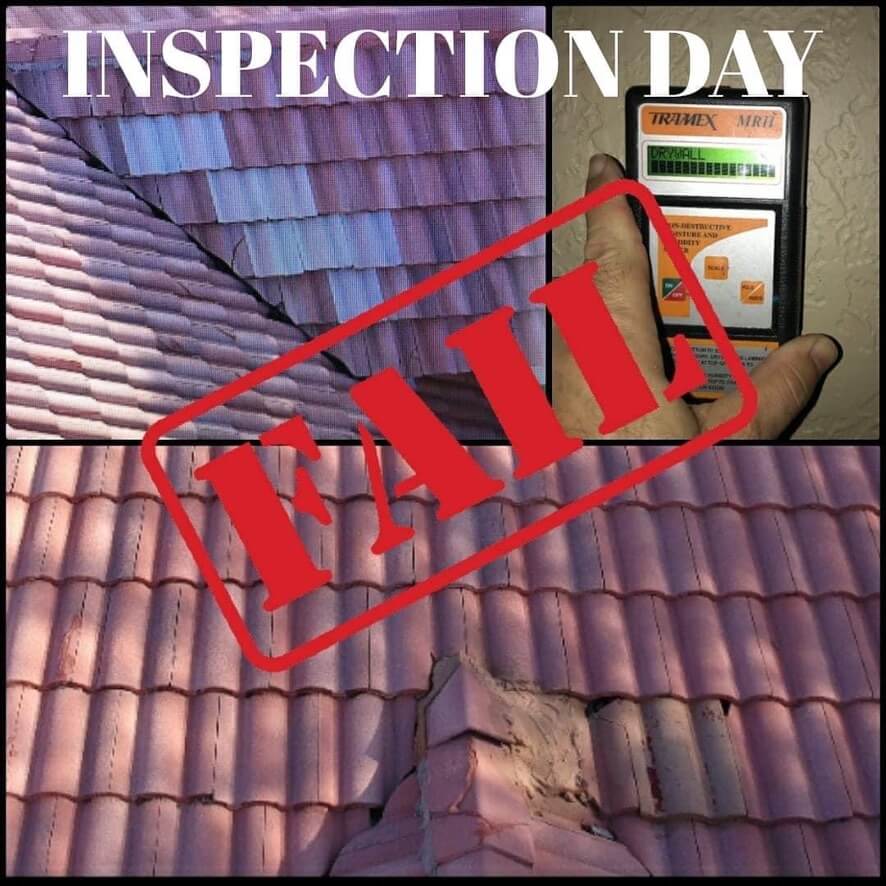 Inspection day Fail over a tile roof